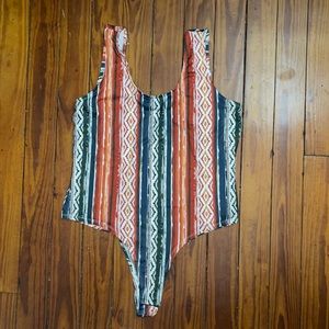 It’s Fashion Aztec Print Bodysuit XL
